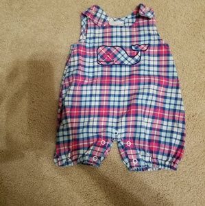 Vineyard Vines⚓⛵ 0-3 Month Plaid Romper NWOT